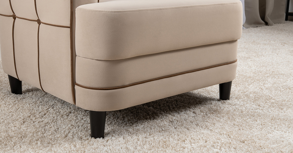 Кресло для отдыха Черри ТК 284 велюр Irida 02 светло-бежевый, Эвита шоколад бежево-коричневый