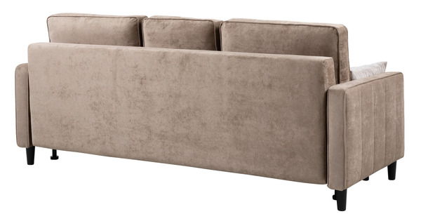 Диван-кровать прямой Арно ТД 565 велюр Лаки 04 песочный, Vertical 910 молочно-серый