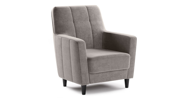 Кресло для отдыха Арно ТК 563 велюр Лаки 02 серый жемчуг