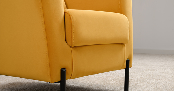 Кресло для отдыха Барселона ТК 671 велюр Diagonal 540 желтый