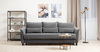 Диван-кровать прямой Берта ТД 774 велюр Mirage grafit темно-серый