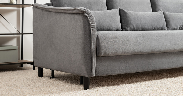 Диван-кровать прямой Берта ТД 774 велюр Mirage grafit темно-серый