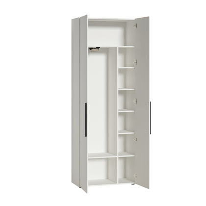 Шкаф для одежды Эйр 13.340 белый PE шагрень, собирается на любую сторону