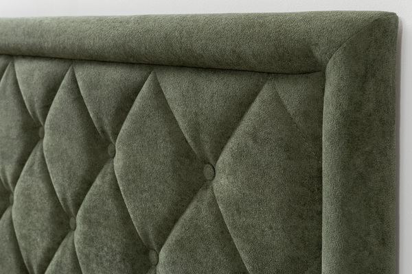 Кровать Марион 160 велюр OCEAN 012 темно-зеленый с ортопедическим основанием и подъемным механизмом (спальное место 160 х 200)