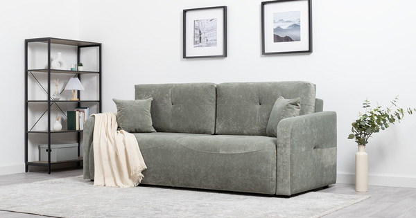 Диван-кровать прямой Марсель ТД 700 велюр Aura 17 зеленый