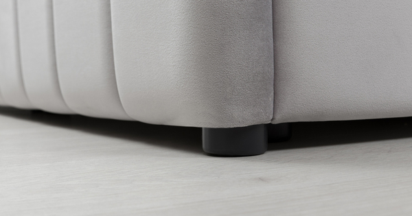 Кровать Милана 160 велюр светло-серый с ортопедическим основанием и подъемным механизмом