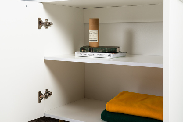 Тумба под ТВ Монтесито 16.67 Белый PE шагрень, белая шагрень 4101 ПВХ