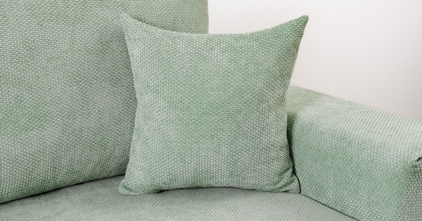 Диван-кровать угловой Оксфорд 715 композиция 1, шенилл STORM 9 мятный, модульная система, сборка на любую сторону