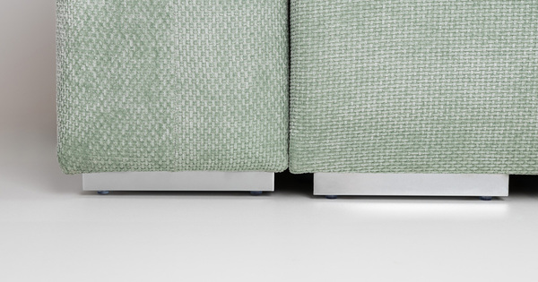 Диван-кровать угловой Оксфорд 715 композиция 1, шенилл STORM 9 мятный, модульная система, сборка на любую сторону